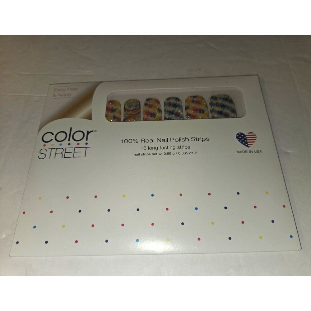 Color Street Nail Polish Strips Multicolor Glitter Color Your World